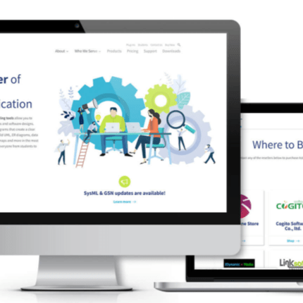 Astah website mockups